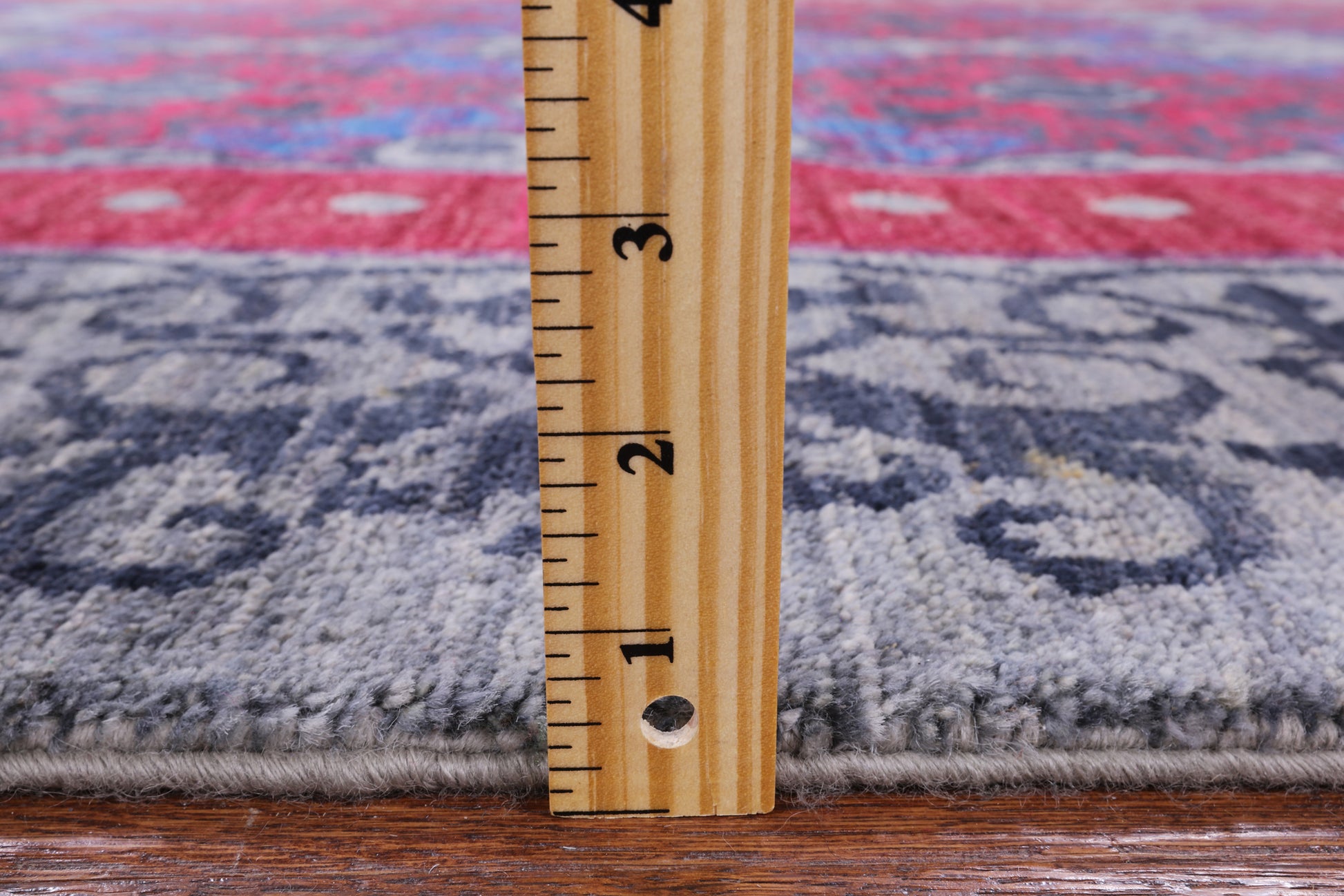 Grey William Morris Hand Knotted Wool Rug - 6' 0" X 9' 1" - Golden Nile