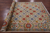 Ivory William Morris Hand Knotted Wool Rug - 5' 11" X 9' 1" - Golden Nile
