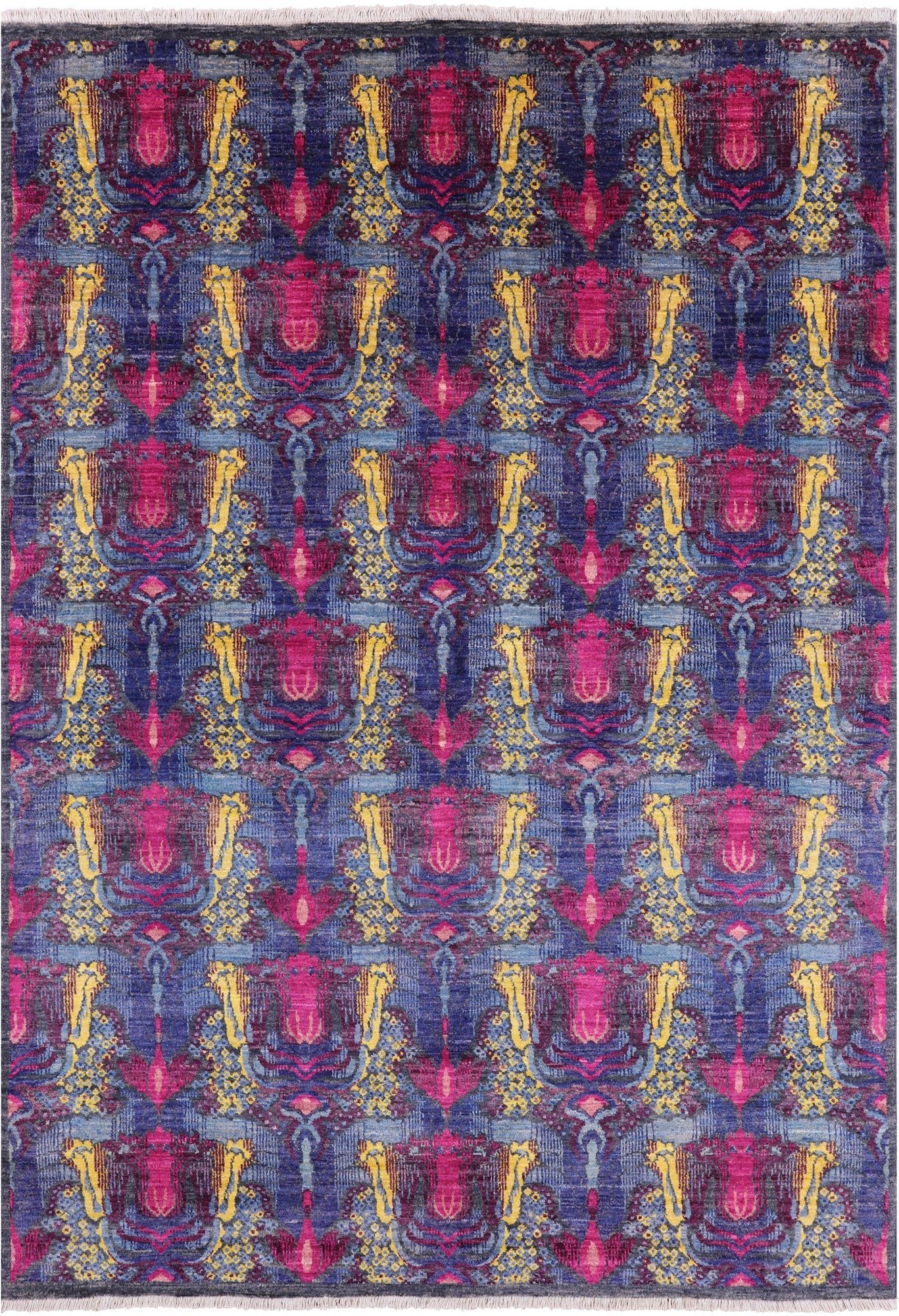 William Morris Handmade Wool Rug - 5' 1" X 7' 2" - Golden Nile