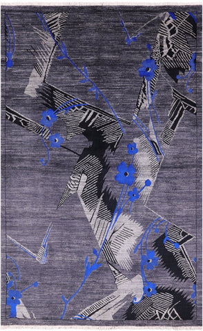 William Morris Hand Knotted Wool Rug - 5' 1