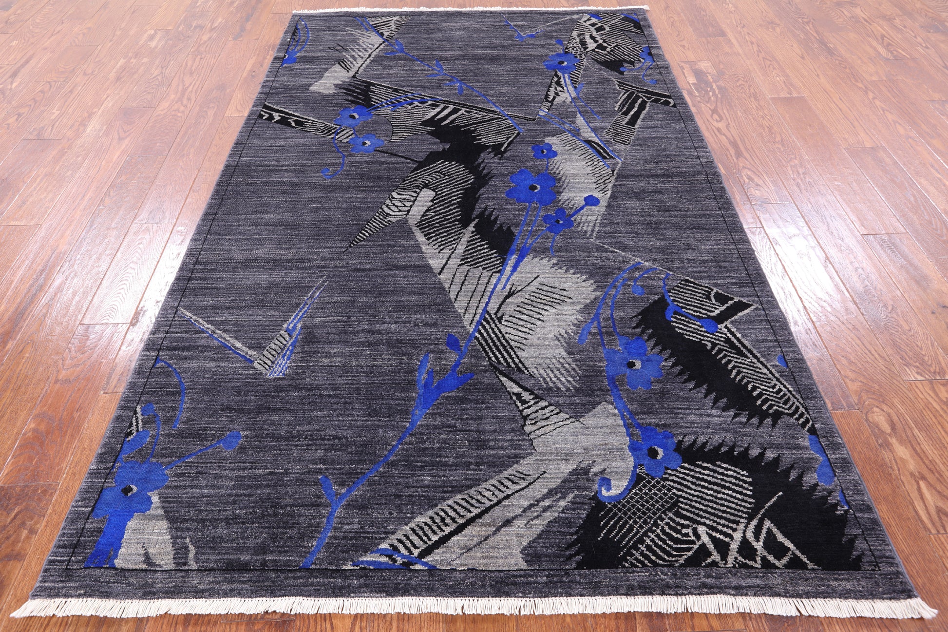 William Morris Hand Knotted Wool Rug - 5' 1" X 8' 0" - Golden Nile