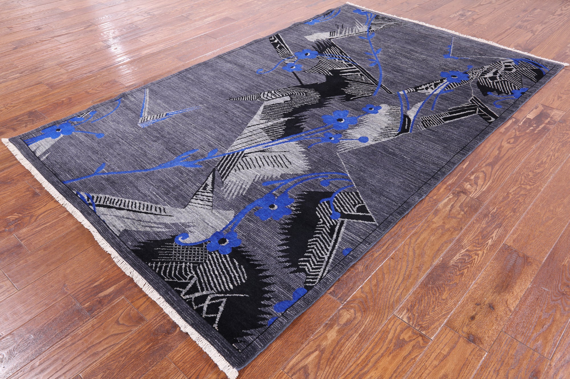 William Morris Handmade Wool Rug - 5' 1" X 8' 1" - Golden Nile