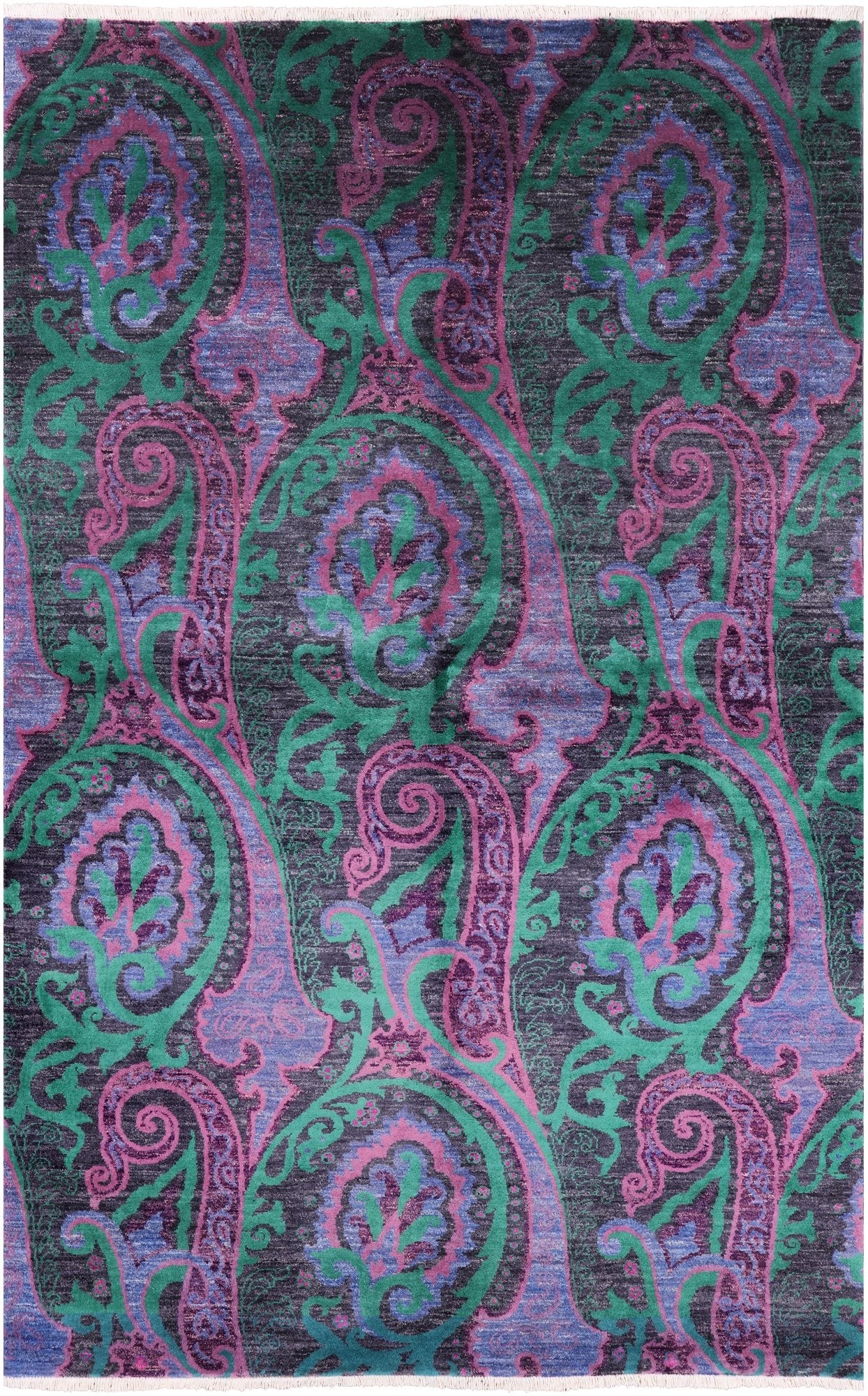 William Morris Handmade Wool Rug - 5' 1" X 8' 0" - Golden Nile