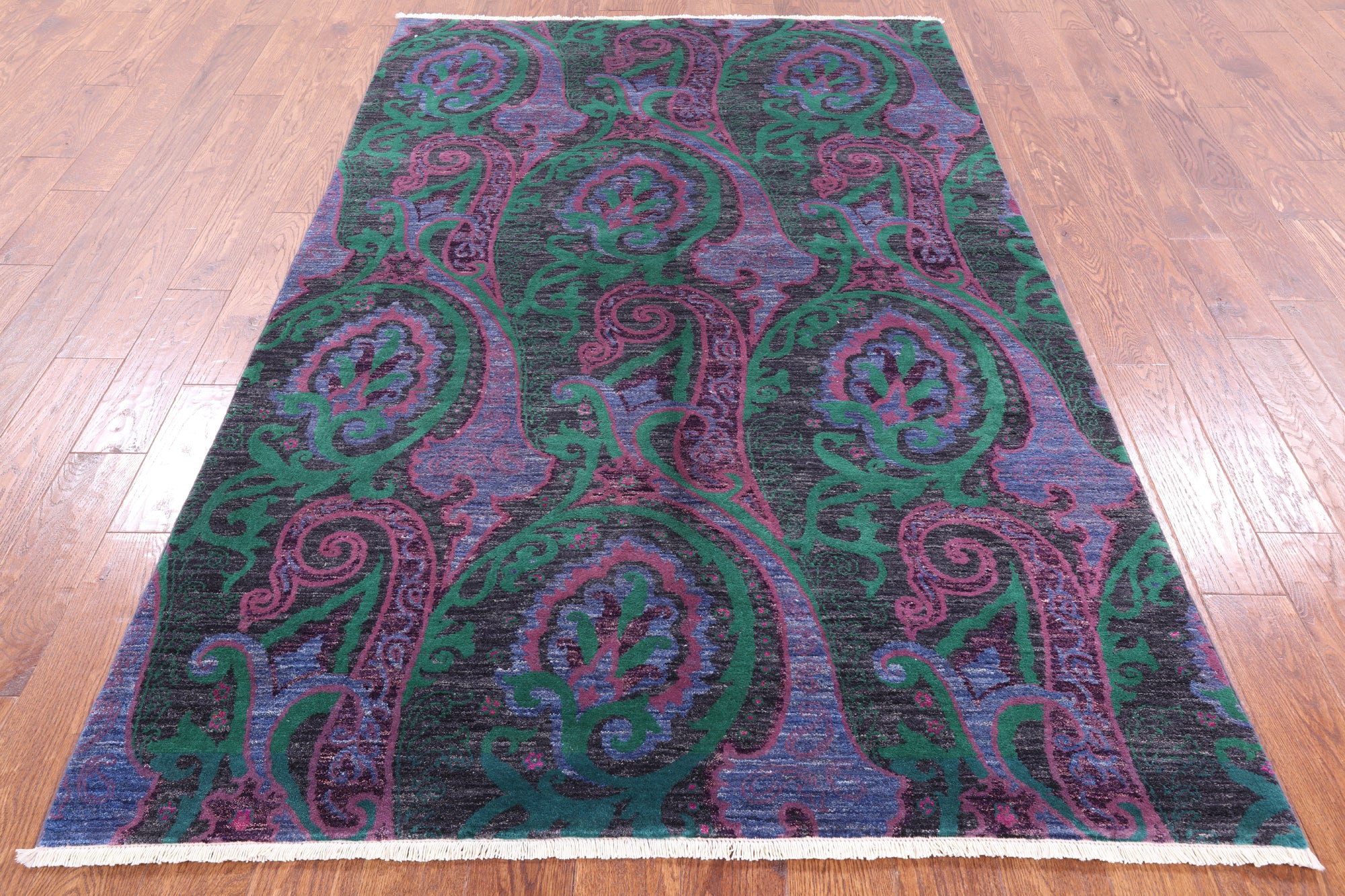 William Morris Handmade Wool Rug - 5' 1" X 8' 0" - Golden Nile