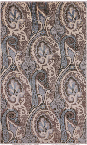 William Morris Handmade Wool Rug - 4' 11