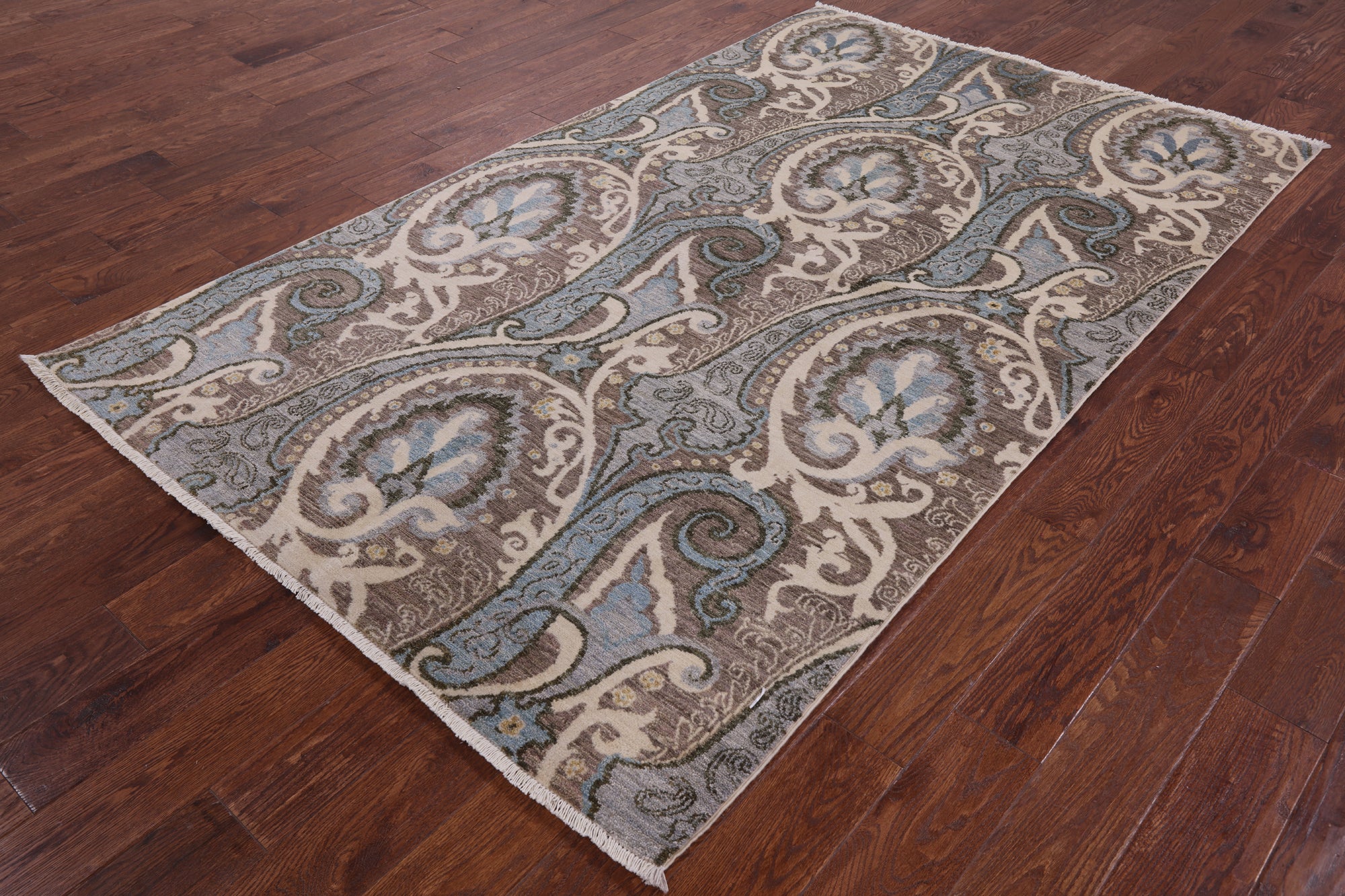 William Morris Handmade Wool Rug - 4' 11" X 8' 2" - Golden Nile