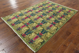 William Morris Hand Knotted Wool Area Rug - 5' 2" X 7' 7" - Golden Nile