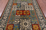 Black William Morris Handmade Wool Area Rug - 5' 3" X 7' 10" - Golden Nile