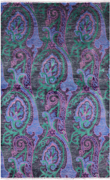 William Morris Hand-Knotted Wool Rug - 5' 0" X 8' 0" - Golden Nile