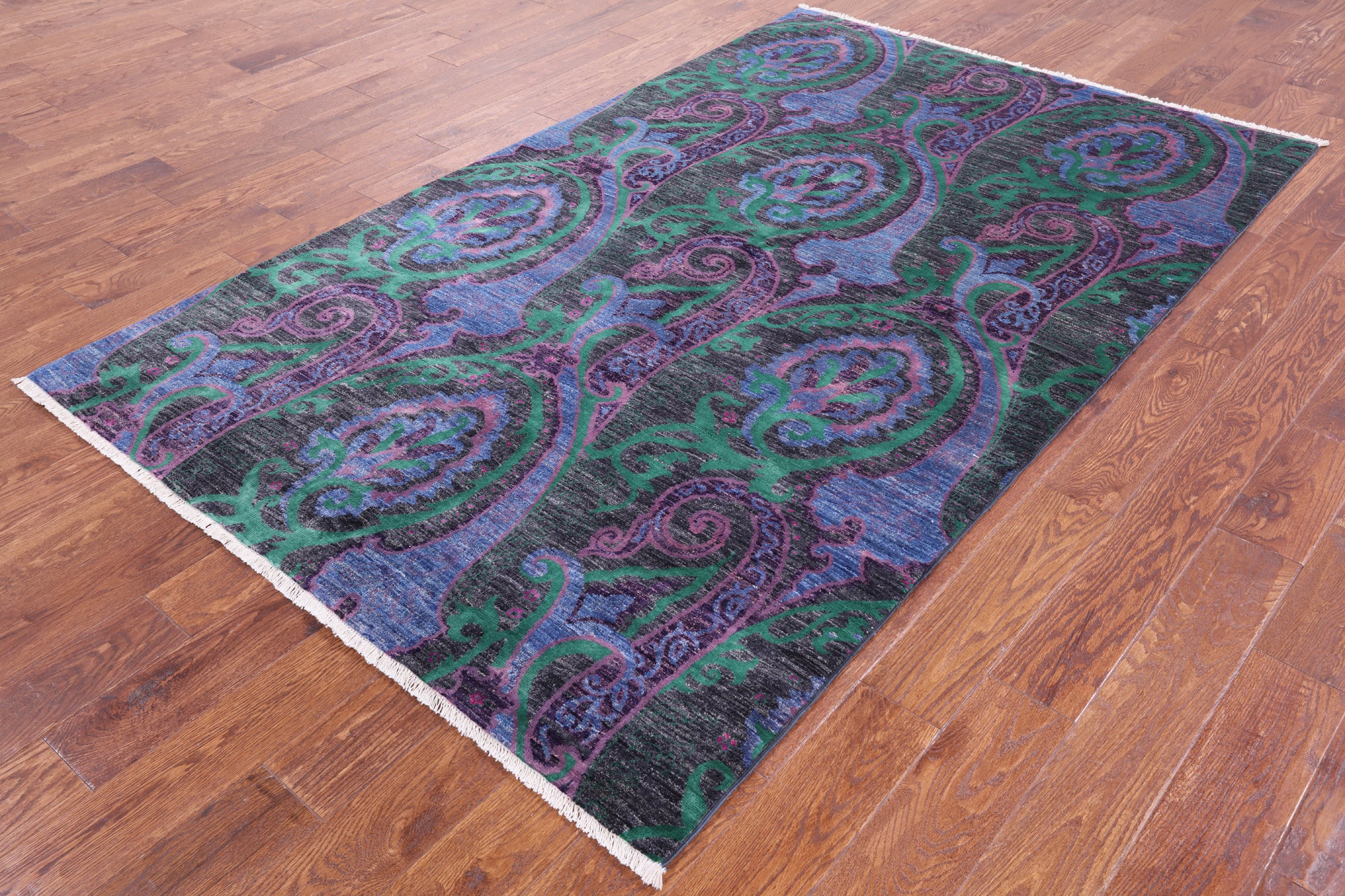 William Morris Hand-Knotted Wool Rug - 5' 0" X 8' 0" - Golden Nile
