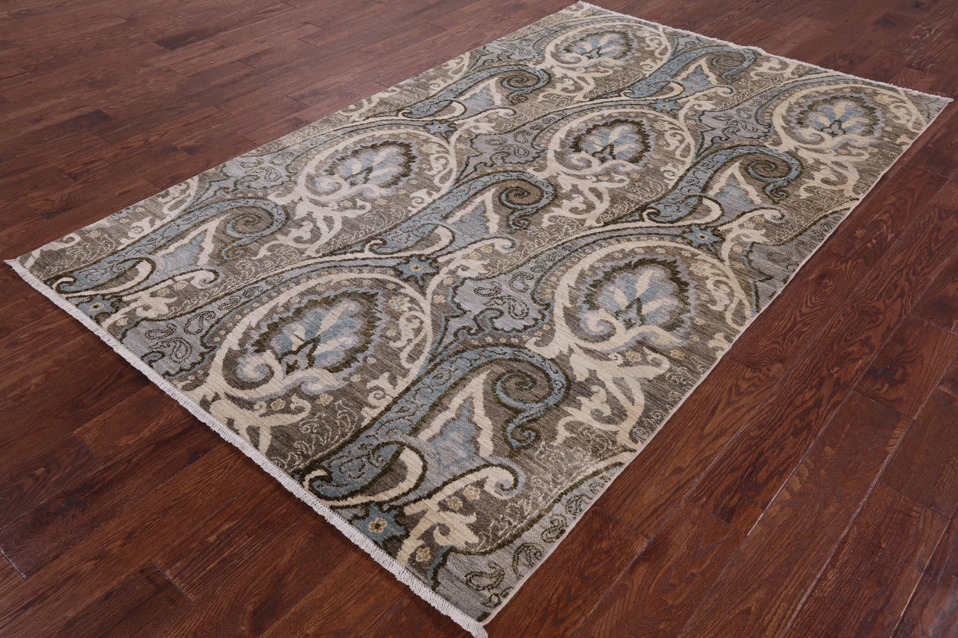 William Morris Hand-Knotted Wool Rug - 5' 1" X 8' 2" - Golden Nile