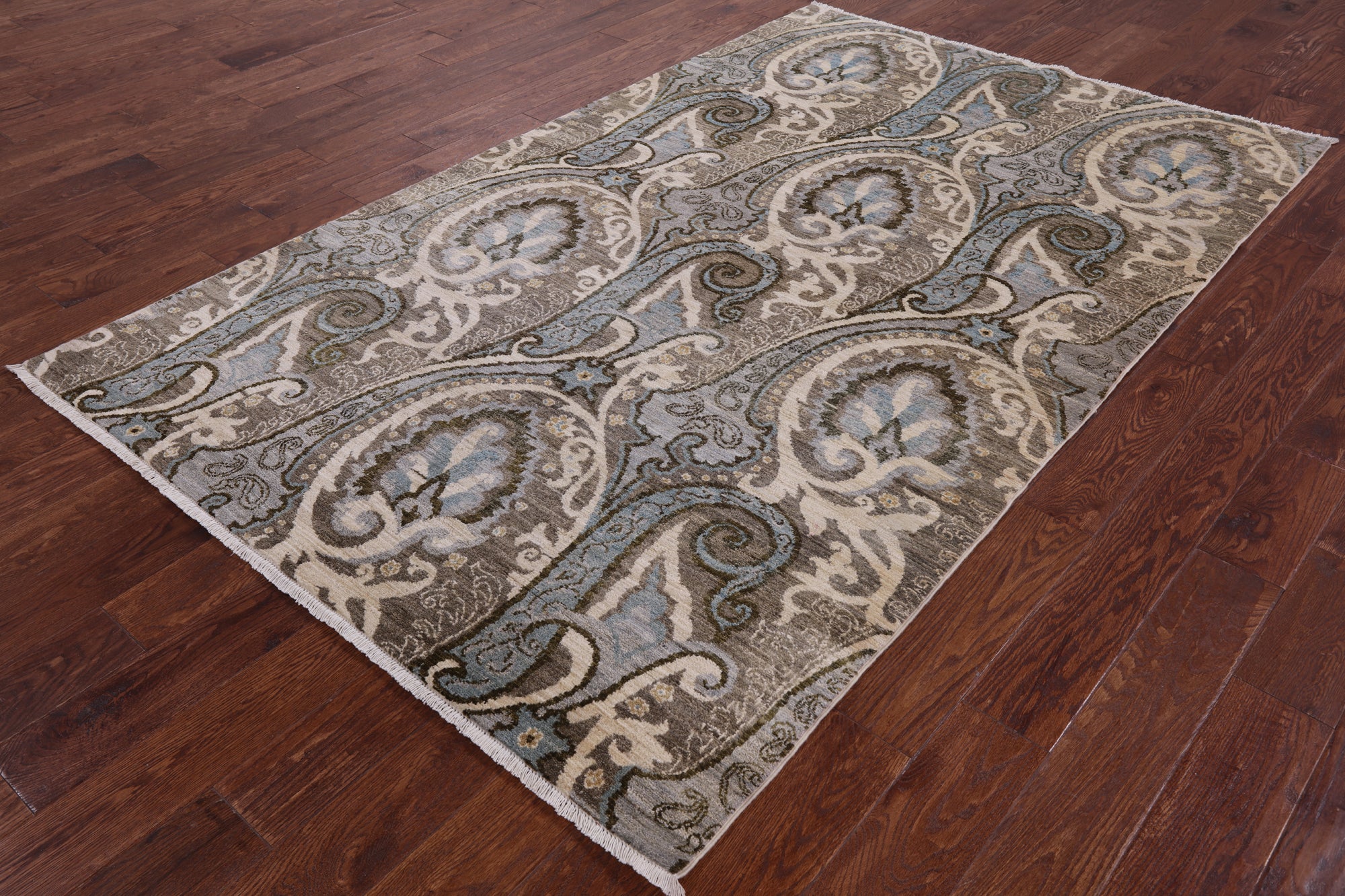 William Morris Hand-Knotted Wool Rug - 5' 1" X 8' 2" - Golden Nile
