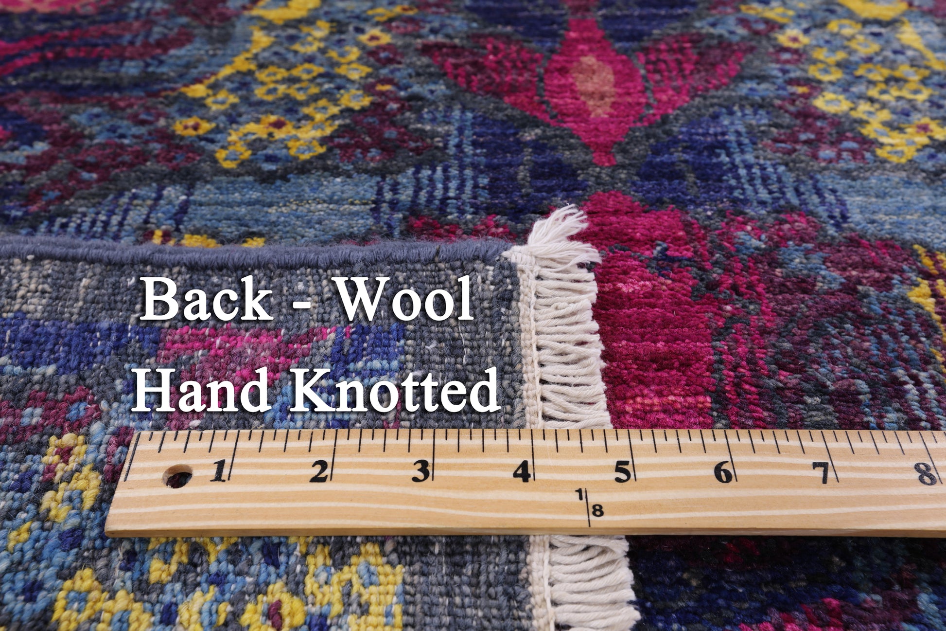 Square William Morris Hand Knotted Wool Rug - 4' 10" X 5' 0" - Golden Nile