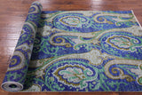William Morris Hand Knotted Wool Runner Rug - 4' 1" X 12' 3" - Golden Nile
