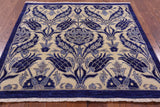 Square William Morris Hand Knotted Wool Rug - 4' X 4' - Golden Nile