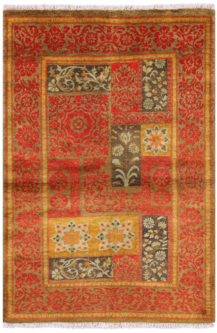 William Morris Hand Knotted Wool Rug - 4' 1