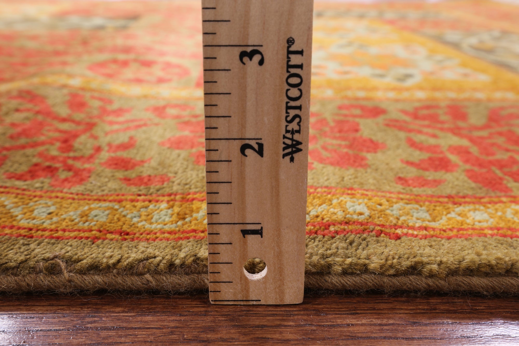 William Morris Hand Knotted Wool Rug - 4' 1" X 5' 11" - Golden Nile