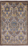 William Morris Hand Knotted Wool Rug - 4' 0" X 6' 3" - Golden Nile