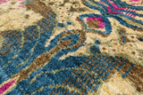 Green Square William Morris Handmade Wool Area Rug - 4' 1" X 4' 1" - Golden Nile