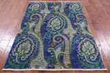 William Morris Hand Knotted Wool Rug - 4' 2" X 5' 10" - Golden Nile