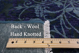 Green William Morris Handmade Wool Rug - 4' 0" X 5' 9" - Golden Nile