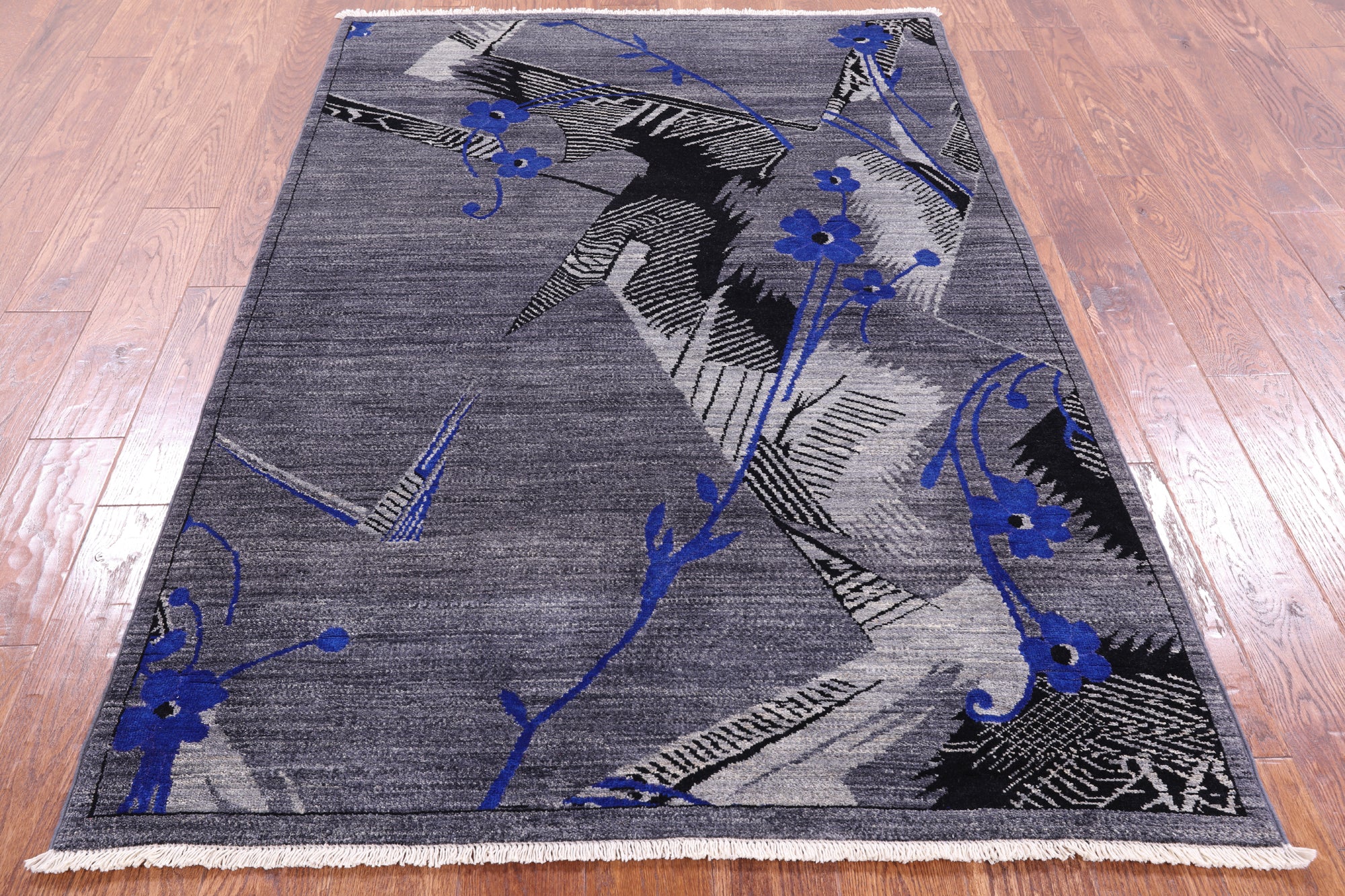 William Morris Handmade Wool Rug - 4' 2" X 6' 3" - Golden Nile