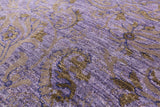 Purple William Morris Handmade Wool Rug - 4' 0" X 6' 3" - Golden Nile