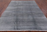 Grey Savannah Hand Knotted Wool & Silk Rug - 7' 9" X 10' 0" - Golden Nile