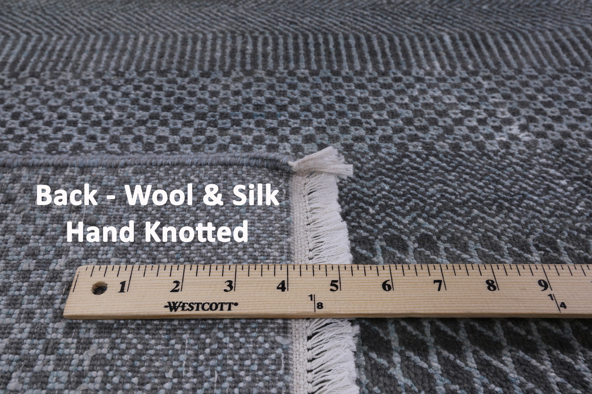 Grey Savannah Hand Knotted Wool & Silk Rug - 7' 9" X 10' 0" - Golden Nile