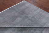 Grey Savannah Hand Knotted Wool & Silk Rug - 7' 9" X 10' 0" - Golden Nile
