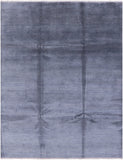 Grey Savannah Grass Hand Knotted Wool & Silk Rug - 7' 11" X 10' 0" - Golden Nile