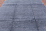 Grey Savannah Grass Hand Knotted Wool & Silk Rug - 7' 11" X 10' 0" - Golden Nile
