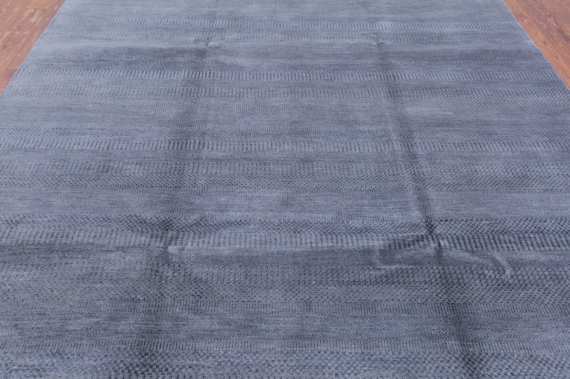 Grey Savannah Grass Hand Knotted Wool & Silk Rug - 7' 11" X 10' 0" - Golden Nile