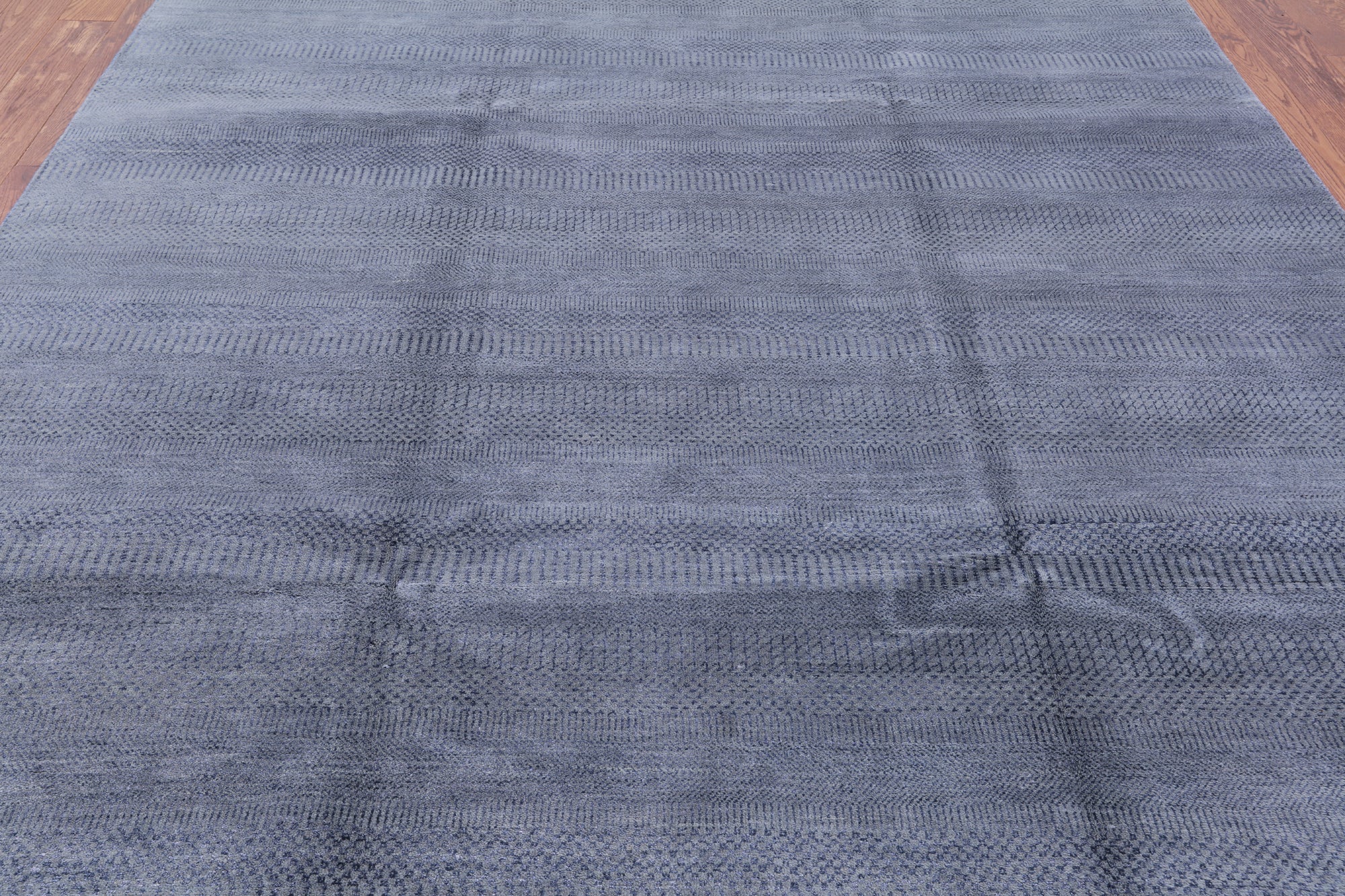 Grey Savannah Grass Hand Knotted Wool & Silk Rug - 7' 11" X 10' 0" - Golden Nile