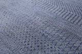 Grey Savannah Grass Hand Knotted Wool & Silk Rug - 7' 11" X 10' 0" - Golden Nile
