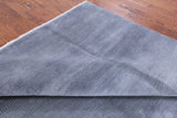 Grey Savannah Grass Hand Knotted Wool & Silk Rug - 7' 11" X 10' 0" - Golden Nile