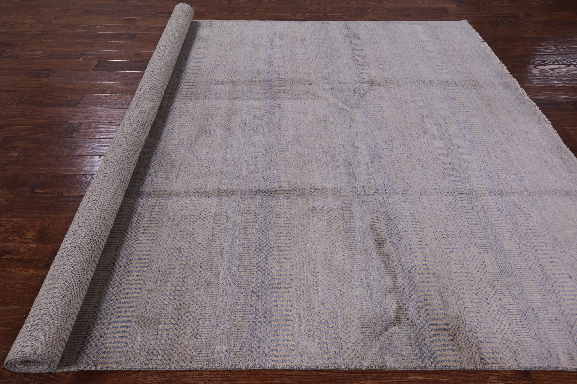 Savannah Grass Hand Knotted Wool & Silk Rug - 8' 0" X 10' 1" - Golden Nile