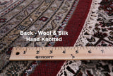 Round Bijar Hand Knotted Wool & Silk Rug - 9' 8" X 9' 8" - Golden Nile