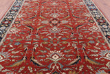 Red Fine Serapi Hand Knotted Area Rug - 8' 0" X 10' 0" - Golden Nile