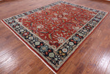 Red Fine Serapi Hand Knotted Area Rug - 8' 0" X 10' 0" - Golden Nile