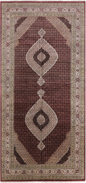 Bijar Hand-Knotted Wool & Silk Rug - 8' 10" X 18' 9" - Golden Nile