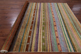 Tribal Gabbeh Hand Knotted Wool Rug - 7' 11" X 9' 9" - Golden Nile