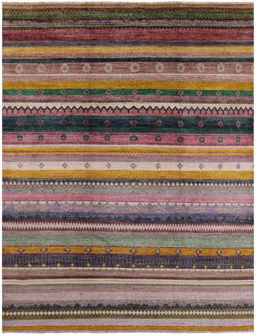 Tribal Gabbeh Hand Knotted Wool Rug - 8' 0