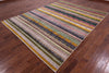 Tribal Gabbeh Hand Knotted Wool Rug - 8' 0" X 10' 2" - Golden Nile