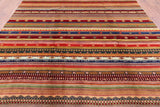 Persian Tribal Gabbeh Hand Knotted Wool Rug - 8' 2" X 9' 5" - Golden Nile