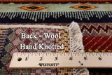 Persian Tribal Gabbeh Hand Knotted Wool Rug - 8' 2" X 9' 5" - Golden Nile