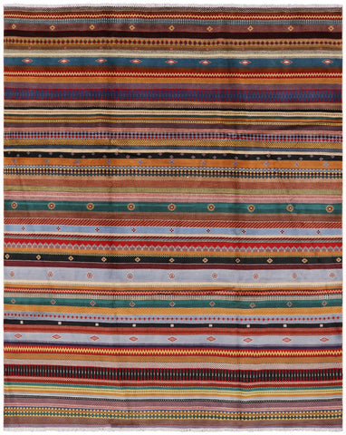 Tribal Gabbeh Hand Knotted Wool Rug - 8' 0