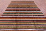 Tribal Gabbeh Hand Knotted Wool Rug - 8' 0" X 9' 11" - Golden Nile