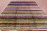 Tribal Persian Gabbeh Handmade Wool Rug - 8' 1" X 9' 11" - Golden Nile