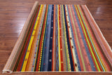 Tribal Persian Gabbeh Handmade Wool Rug - 7' 11" X 10' 0" - Golden Nile